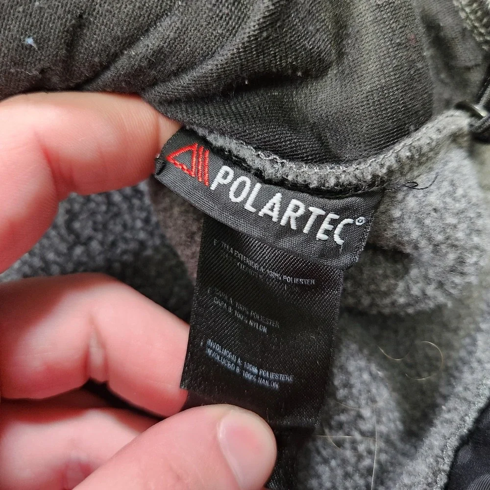 The North Face Denali Jacket Men Medium Polortec Heavy Fleece Gray Black